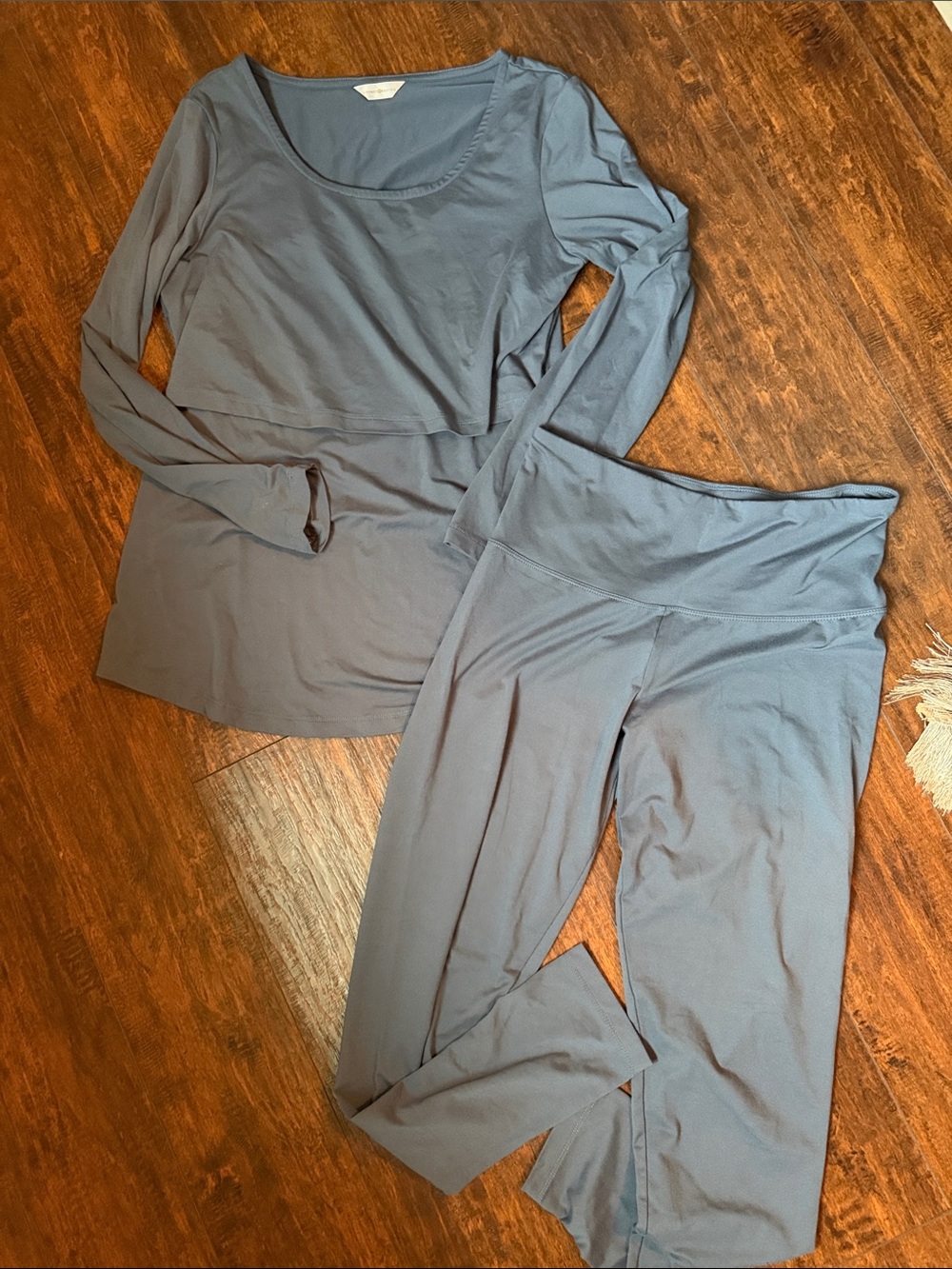 Kindred Bravely Slate Blue Nursing Lounge Set